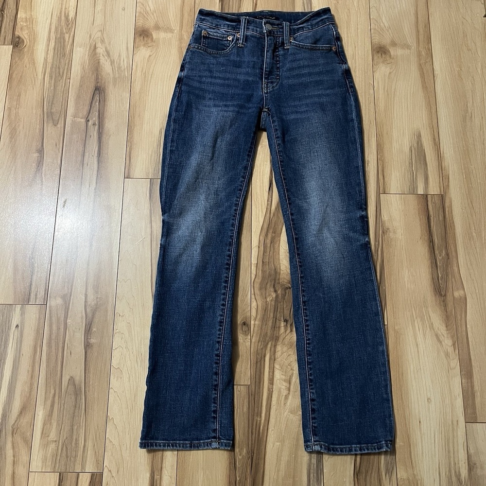 Lucky Brand Women's Jeans Zoe 9" High Rise Straight Fit Sz 25 Regular Denim